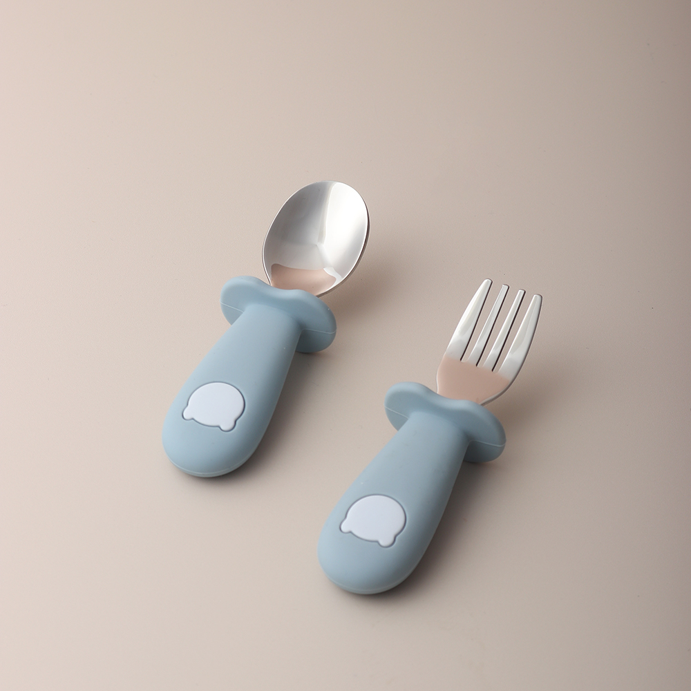 Baby Food Utensil - Bebek Panda Şekilli Silikon Kaşık ve