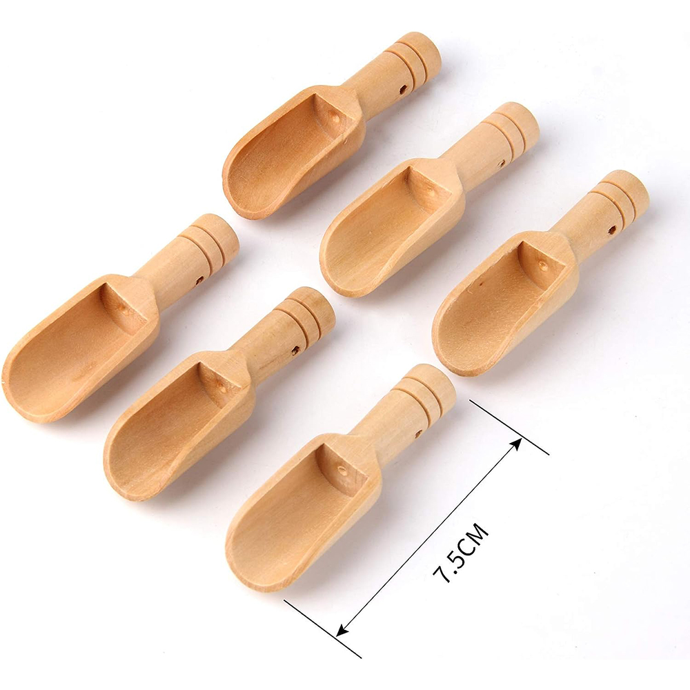 Weaning Spoon Set - 10/30/50/100 adet Kahve Mini Tahta Kaşık