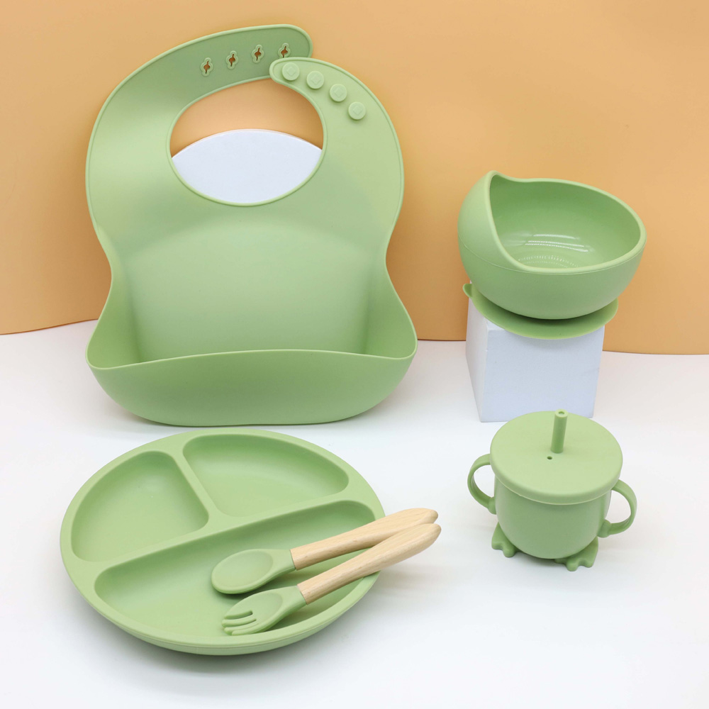 Baby Food Dinner - Sıcak bebek maması sofra seti önlük