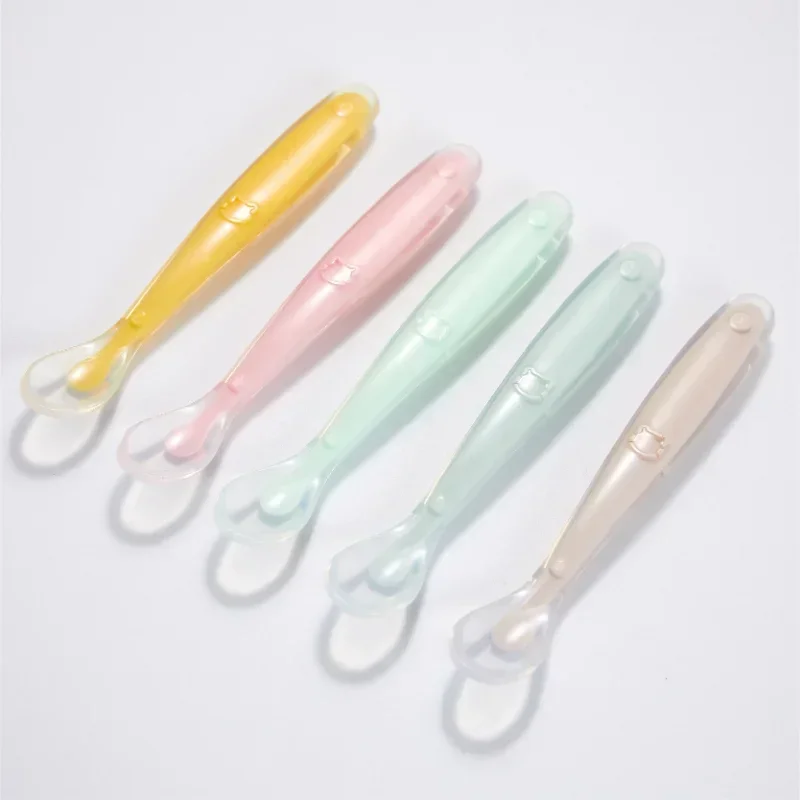 Baby Food Utensil - Yumuşak Silikon Bebek Kaşığı Yürümeye Başlayan