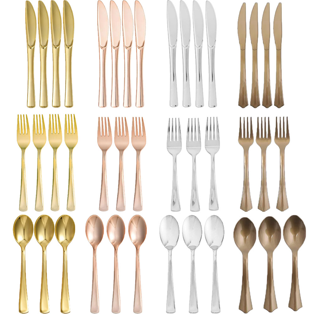 Weaning Spoon Set - Gül Altın Rengi Tek Kullanımlık Bıçak