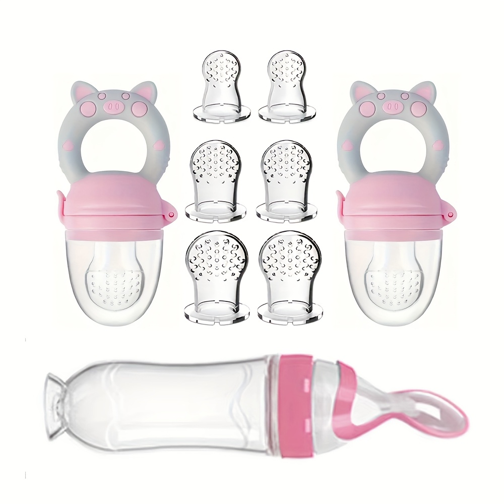 Baby Food Utensil - 9 adet Biberon: 1 Silikon Biberon,