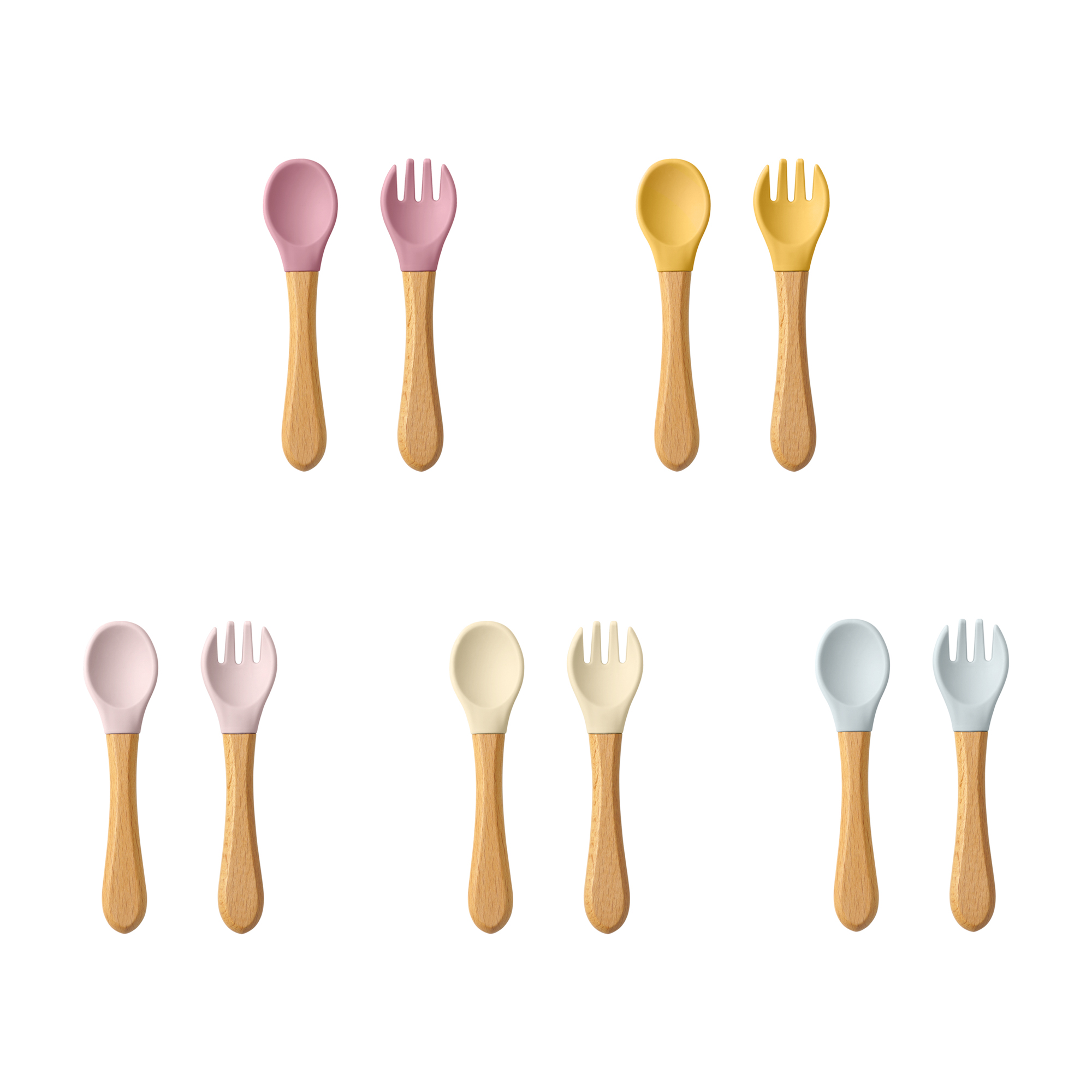 Baby Food Utensil - 2 adet bebek öğrenme kaşık mutfak
