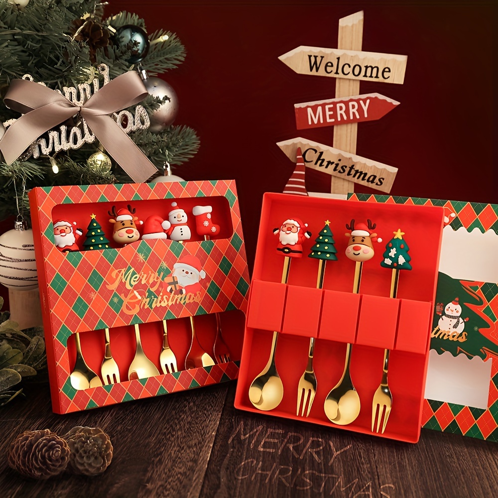 1 Set Yaratıcı Noel Çatal ve K - Weaning Spoon Set incelemesi ve fiyatı